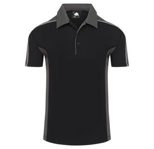 Avocet Wicking Polo Blk/Grh 3Xl