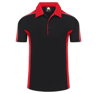 Avocet Wicking Polo Blk/Red 3Xl