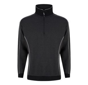 Crane Qtrzip Sweatshirt Char/Blk 5Xl