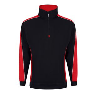 Avocet Sweatshirt Zip Blk/Red 4Xl
