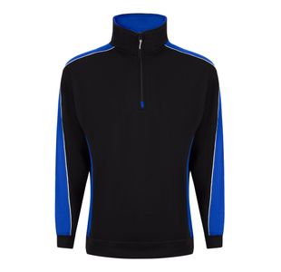 Avocet Sweatshirt Zip Blk/Ro Blu S