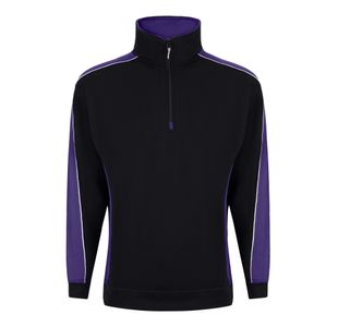 Avocet Sweatshirt Zip Blk/Purple Xs