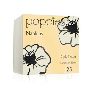 Poppies 2-Ply Nap 4F 33Cm Chm Pk2000