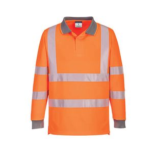 Eco Hi Vis Polo L/S Org 2Xl Pk6