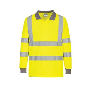 Eco Hi Vis Polo L/S Ylw 3Xl Pk6