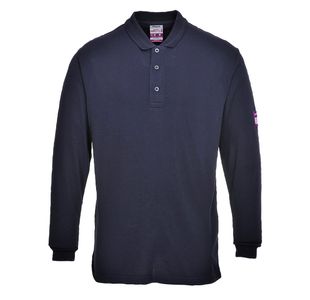 Fr Anti-Static L/S Polo Nvy S