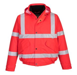 Hi-Vis Winter Bomber Jacket Red Xl