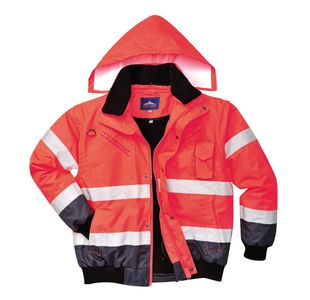 Hi-Vis 3-In-1 Cont Bomber Red/Navy S