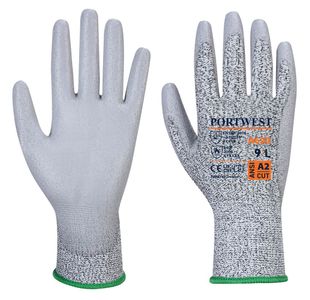 Lr Cut Pu Palm Glove Grey Xl Pk12