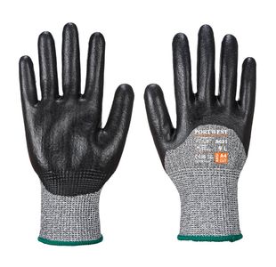 Cut 3/4 Nitrile Foam Glv Blk L Pk12
