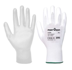 Pu Palm Glove White Xxl Pk12