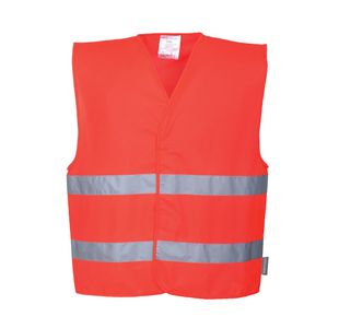 Hi-Vis Two Band Vest Red Xx/3X