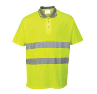 Hi-Vis C/C Polo Shirt S/S Yellow M