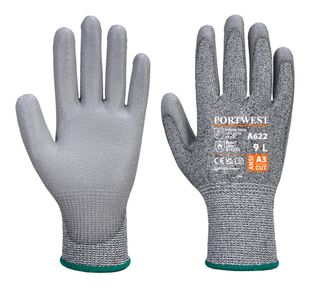 Cut C13 Pu Glove Grey L Pk12