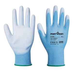 Pu Palm Glove Blue S Pk12