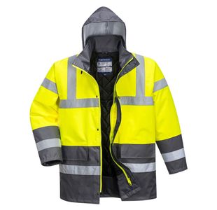 Hi-Vis Cont Winter Jacket Ylw/Gry L