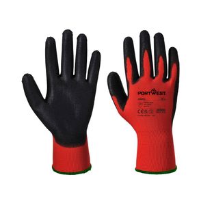 Red Pu Glove Red/Black M Pk12