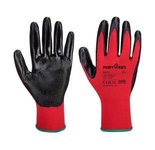 Flexogrip Nit Glv Red/Blk M Pk12