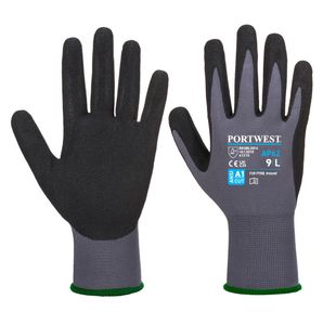 Dermiflex Aqua Glove Grey/Blk L Pk12