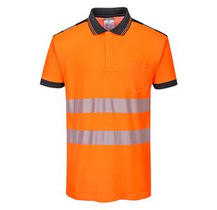 Pw3 Hi-Vis C/C Polo Shirt S/S O/B L