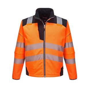 Pw3 Hi-Vis Softshell 3L Org/Blk 4Xl