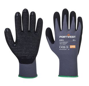 Dermiflex Plus Glv Gry/Blk Xxxl Pk12