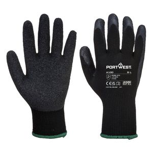 Grip Glove Latex Black Xxl Pk12