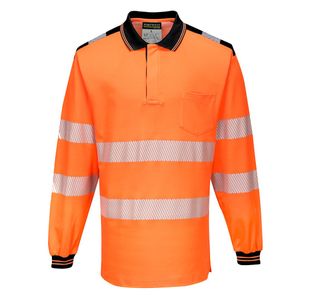 Pw3 Hi-Vis C/C Polo Shirt L/S O/B S