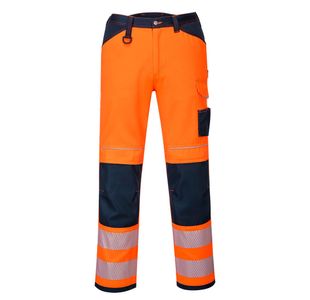 Pw3 Hi-Vis Work Trousers Org/Navy 33
