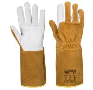 Tig Welding Gauntlet Brown Xxl Pk6