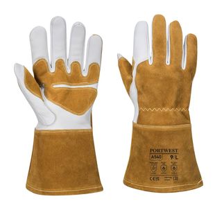 Mig Welding Gauntlet Brown L Pk6