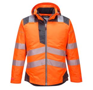 Pw3 Hi-Vis Winter Jacket Org/Grey Xl