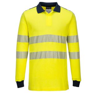 Pw3 Fr Hi-Vis Polo Shirt Ylw/Navy L