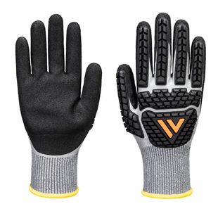 Wpf Cut Impact Glove 1Pr Gry/Blk L