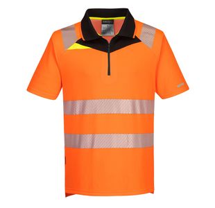 Dx4 Hi-Vis Zip Polo S/S O/B 4Xl