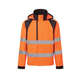 Wx2 Eco Hi Vis Rain Jacket Org/Blk L