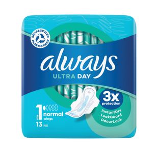 Always Ult Day Pad Wings S1 X13 Pk16