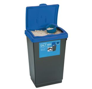 Economy Salt Bin Blk/Blue 47L