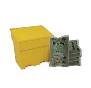 Stackable Salt Bin + Brown Salt 170L