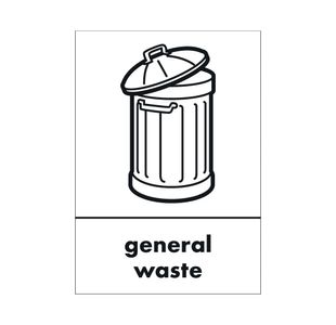 A5 Sign General Waste Pack Of 5