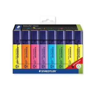 Staedtler Hlghtr Ast 6 + 2 Pk8