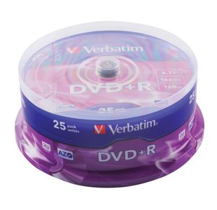 Verbatim Dvd+R 16X 4.7Gb Spindle 25
