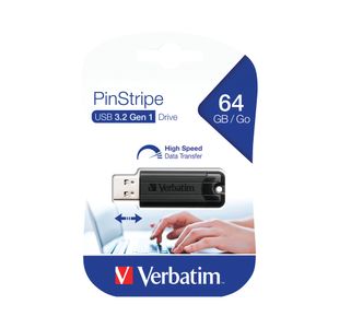 64Gb Black Pinstripe Usb 3.0 Drive