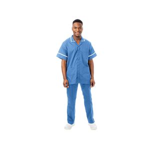 Philip Male Tunic Hosp Blu/Wht 40