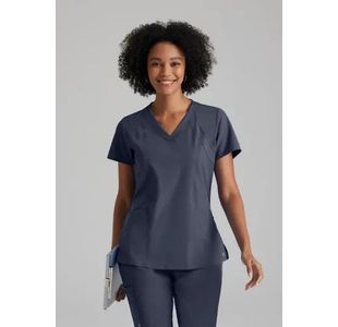 One Racer Scrub Top Steel 4Xl