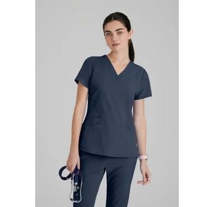 One Pulse Scrub Top Steel 5Xl