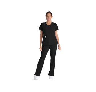 Breeze Womens Scrub Top Black M