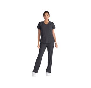 Breeze Womens Scrub Top Pewter Xl