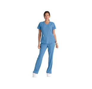 Breeze Womens Scrub Top Ceil Blu L
