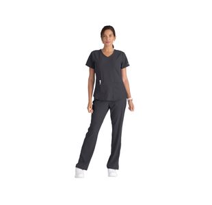 Breeze Womens Scrub Top Pewter 3Xl